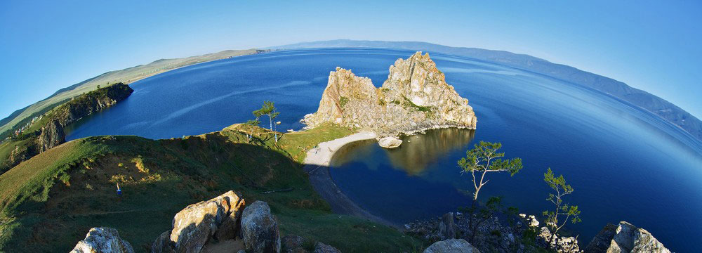 Shaman Rock at Olkhon island on Baikal lake, Russia